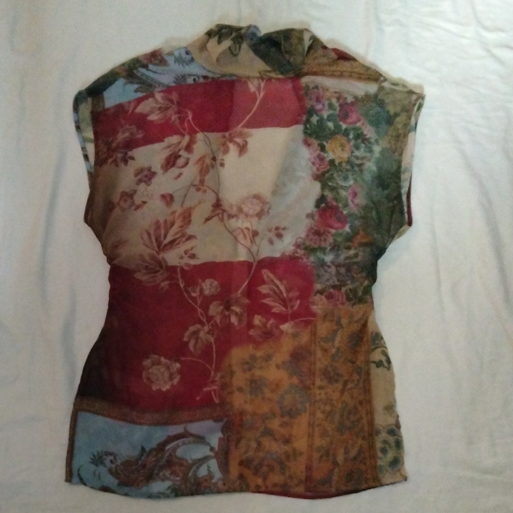 Zara Multicolor Patchwork Blouse